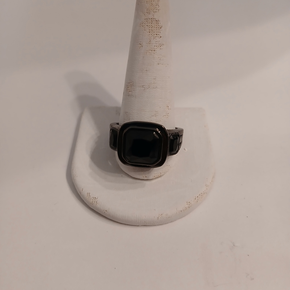 Black Square Stone Ring